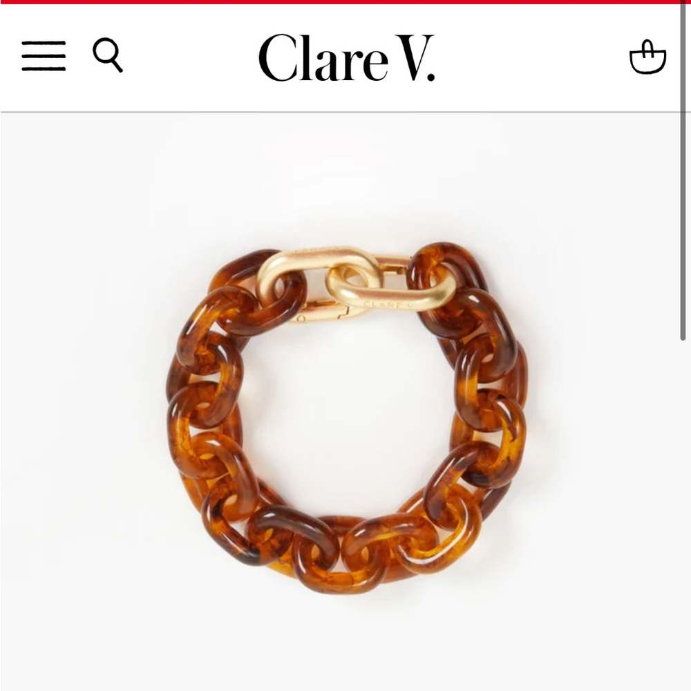 Clare V Resin Linked Bracelet EUC